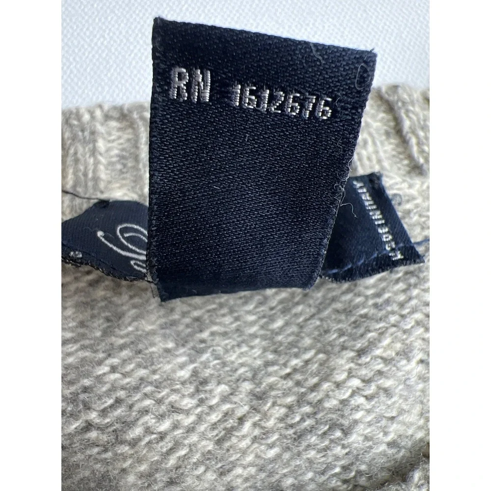 Blumarine Uomo Sweater Mens L Wool Blend Fisherman Beige Gray Italy Classic